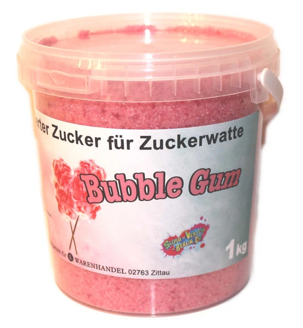 1 Kg Farbomazucker BubbleGum Zucker Popcorn färben Farbiges Popcorn Pink / Rosa