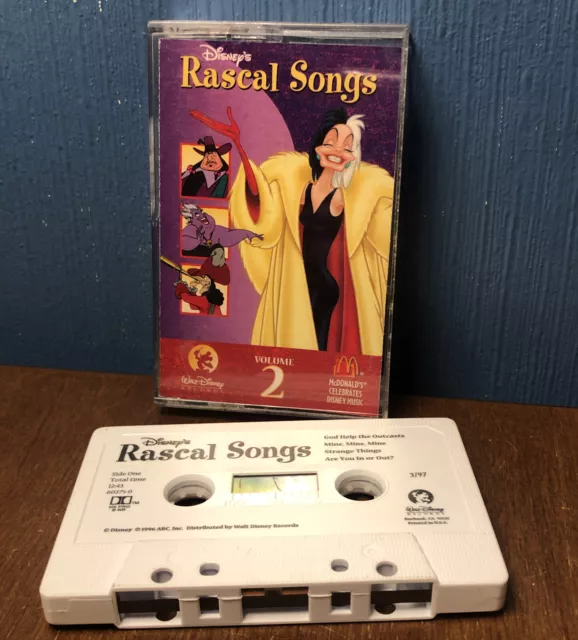 McDonald's Walt Disney's Rascal Songs Volume 2 1996 Cassette Tape 90s Promo RARE