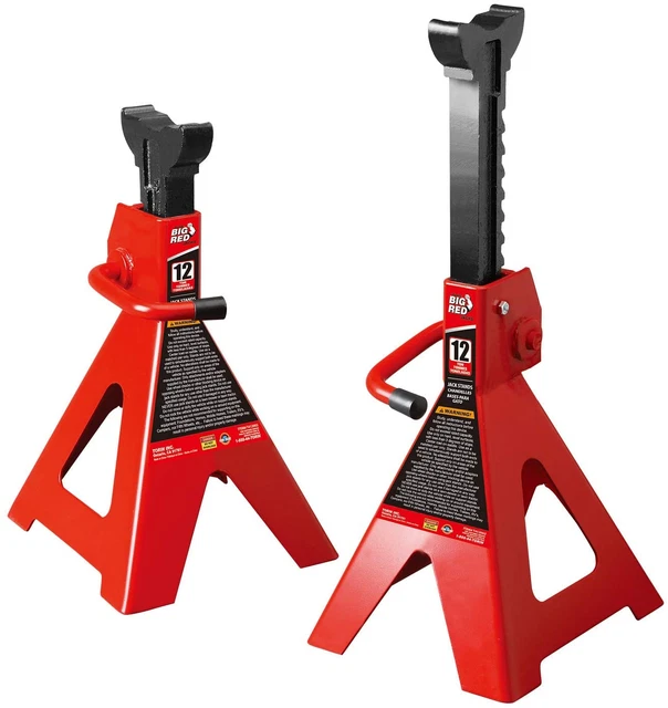 Soportes de conector de acero T41202: capacidad de 12 toneladas (24.000 libras), rojo, 1 par