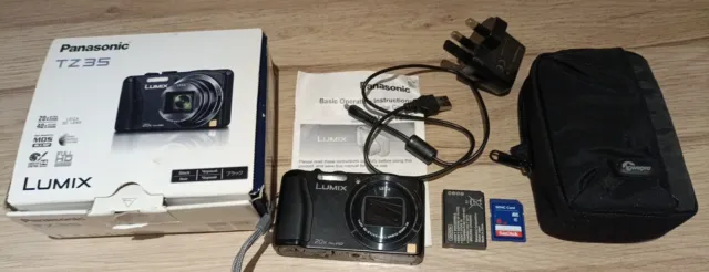 Panasonic LUMIX DMC-TZ35 Digital Camera , Memory Card, Case, Battery, And Box