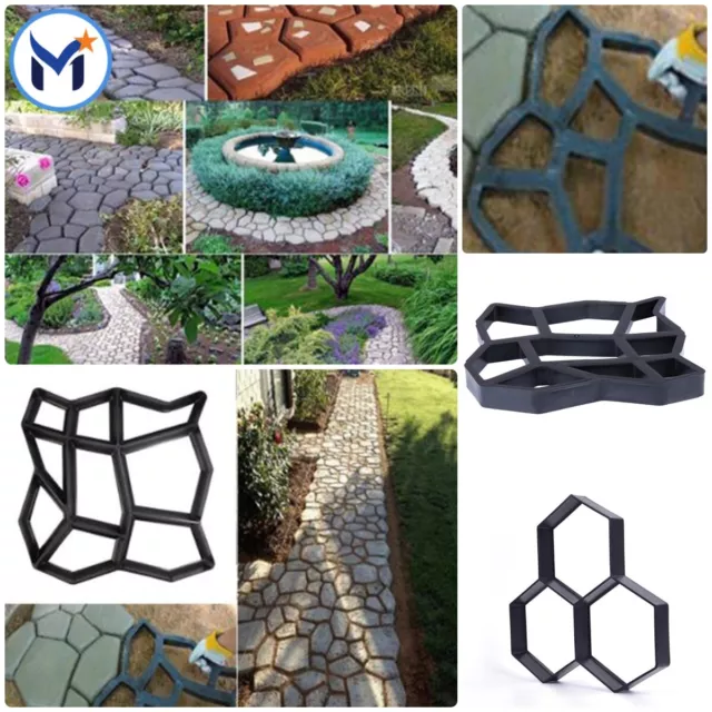 Path Maker Driveway Walk Pavement Paving Mold Patio Hot Concrete Stones Mould