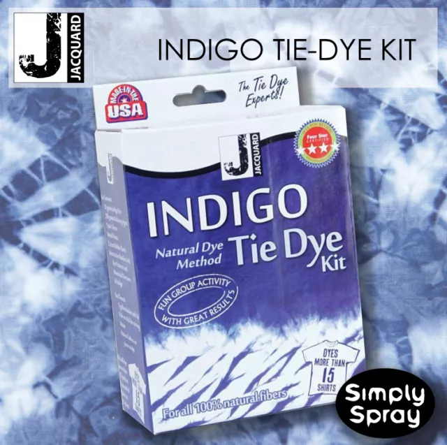 INDIGO Tie Dye Kit - Jacquard dyes up to 15 t-shirts, 2.26kg of fabric-FREE POST