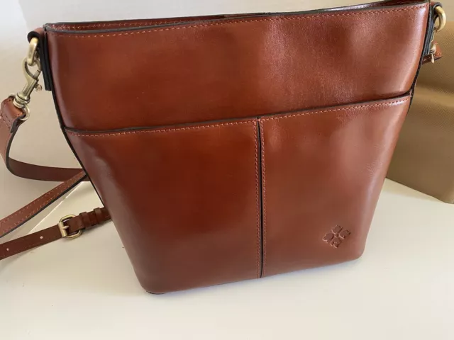 Patricia Nash tooled leather crossbody bag brown