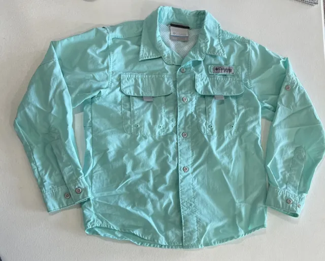 Columbia PFG Boys Girls Youth Fishing Shirt Size Small 8-10 Vented