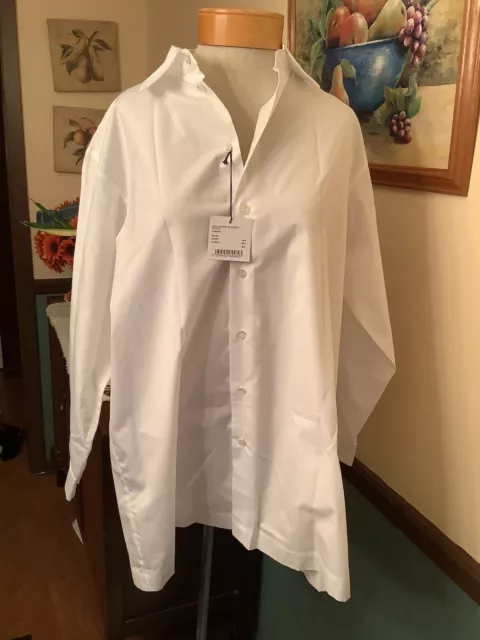 Awesome Eskandar 0 White Cotton Poplin Blouse NWT