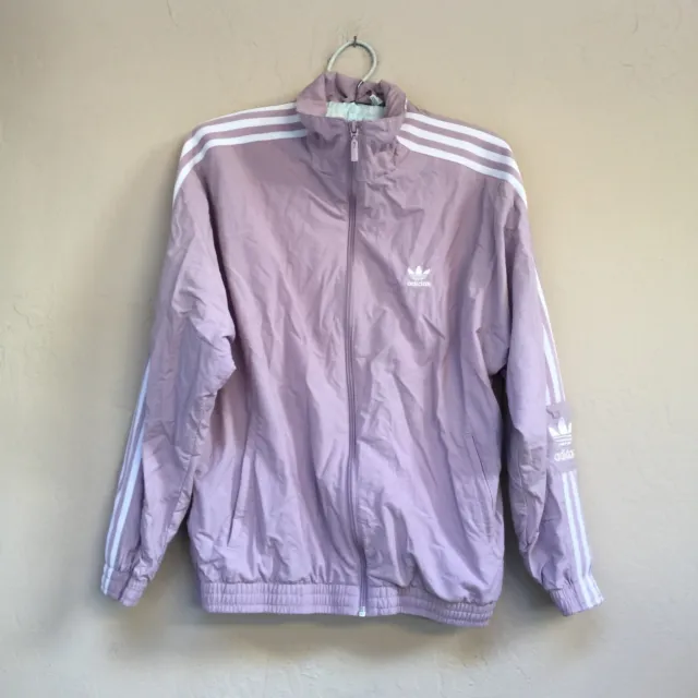ADIDAS ORIGINALS Youth New Icon Track Jacket Sz Small Zip-Front Lavender Casual