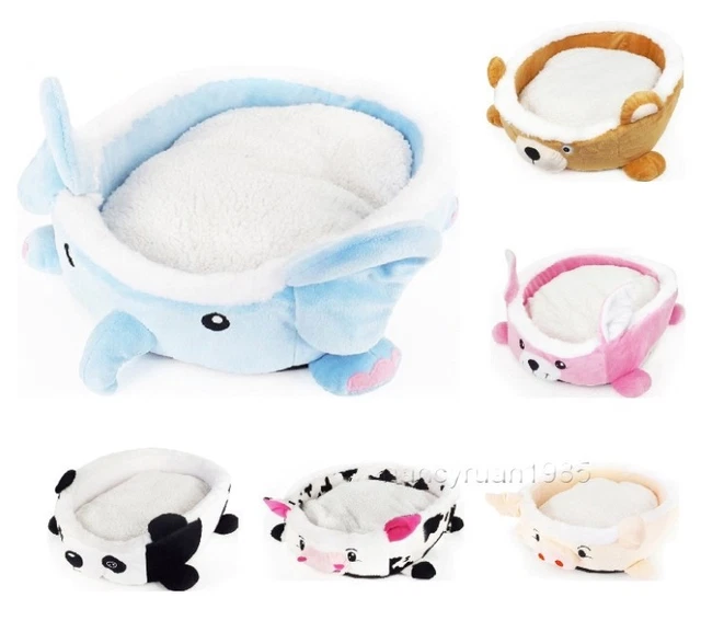 New Soft&Warm Cartoon Animal Pet Dog Cat Bed House Sofa Kennel 6types Size S