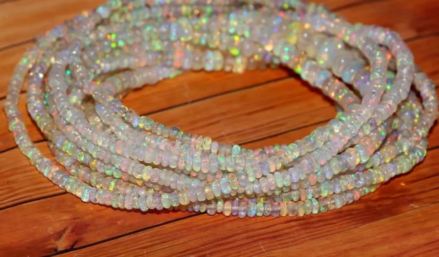 Ethiopian Opal Beads  AAA++ Welo Fire Opal Beads Gemstone Smooth Limited Stock 2