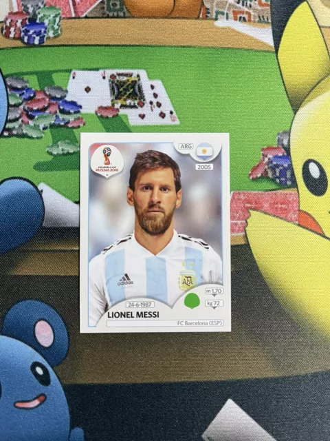 2018 Panini Russia FIFA World Cup Stickers Lionel Messi Argentina Pink Back