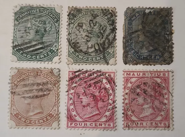 MAURITIUS QV  6 Stamps USED.