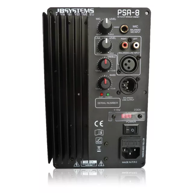JB Systems PSA8 Einbau PA Hifi Endstufe Aktivmodul Amp Amplifier Subwoofer 240W