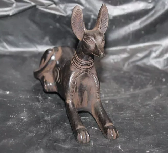 Conjunto de protección de tumba de Anubis egipcio antiguo único Estatua... 3