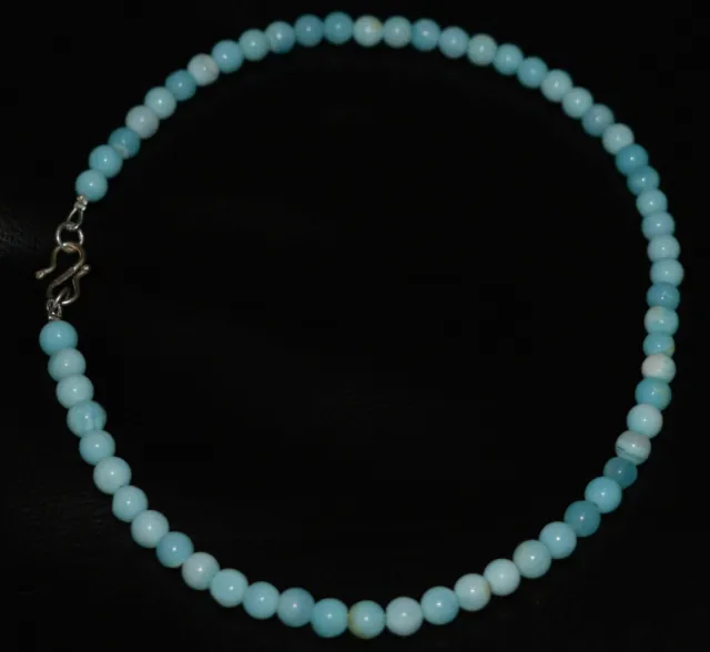 Blue Opal Gemstone 12-40" Strand Necklace 7-8 mm Smooth Round Loose Beads