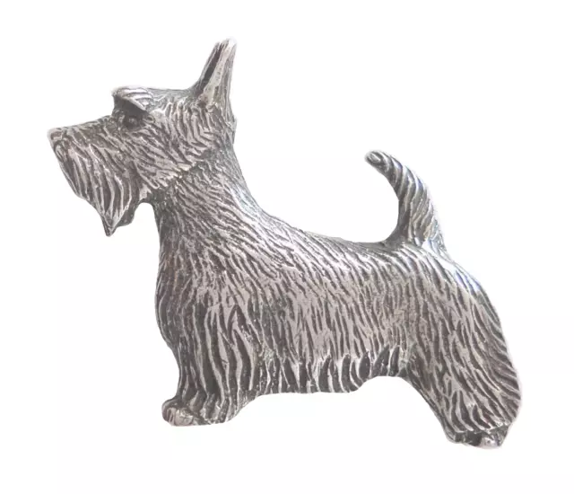 Scottie Dog Scottish Terrier Scotland Pin Badge Made in Pewter - LAST FEW