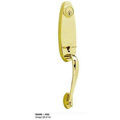 EZ-Set EZset Door Handleset Knob Lever Entrance Lock Key Brass RI 400
