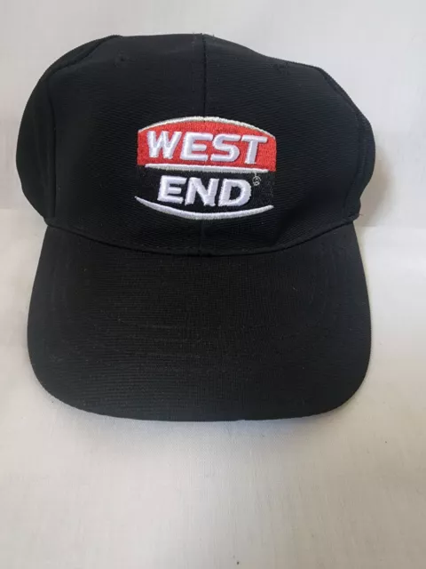 West End Draught Beer Hat Cap Official Black Embroidered Adjustable