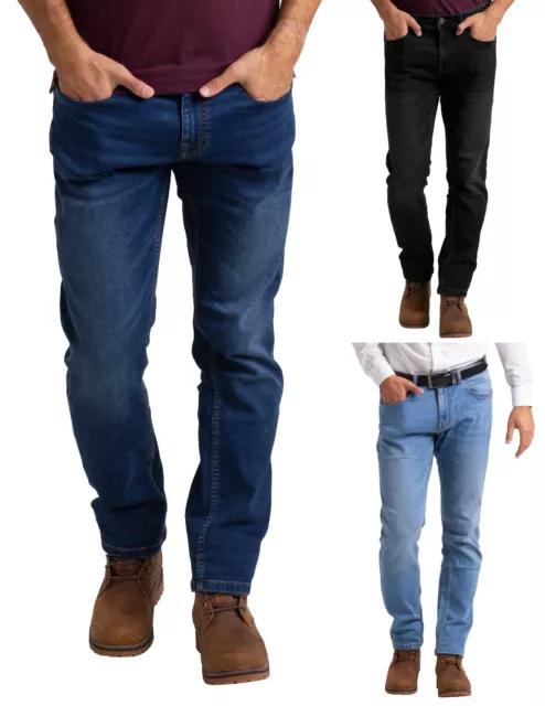 Mens Denim Jeans Knitted Slim Fit Supper Stretch