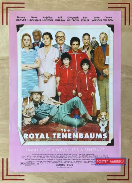 The Royal Tenenbaums Starring Owen Wilson Advance Poster 27 x 38.5