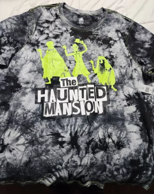 New Disney Haunted Mansion Tie-Die Hitchhiking Ghosts Shirt Sz XXL Authentic