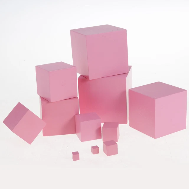 Lot de 10 blocs de construction en bois, ensemble de blocs d'empilage pour 5