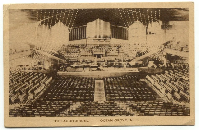 The Auditorium Ocean Grove NJ 1920s Postcard New Jersey