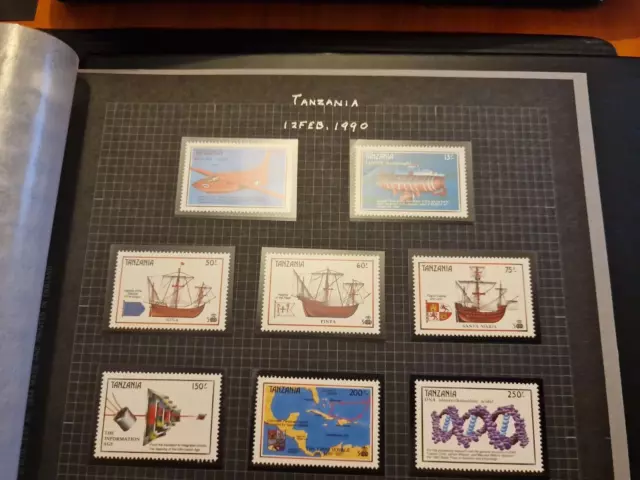 Tanzania 1990 Sg 716-723 500Th Anniv Of Discovery Of America By Columbus Mnh