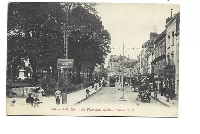 80 - Amiens - La Place Rene Goblet - Tramway