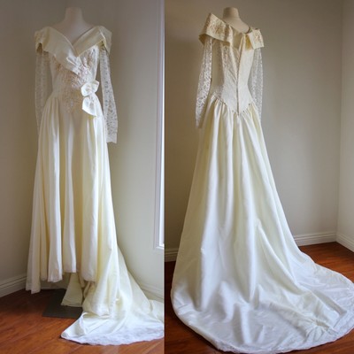 vintage 80s jessica mcclintock style wedding dress