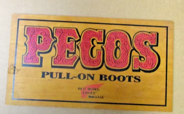 "Red Wing PECOS Pull-On Boots Advertising In-Store Display Sales Sign