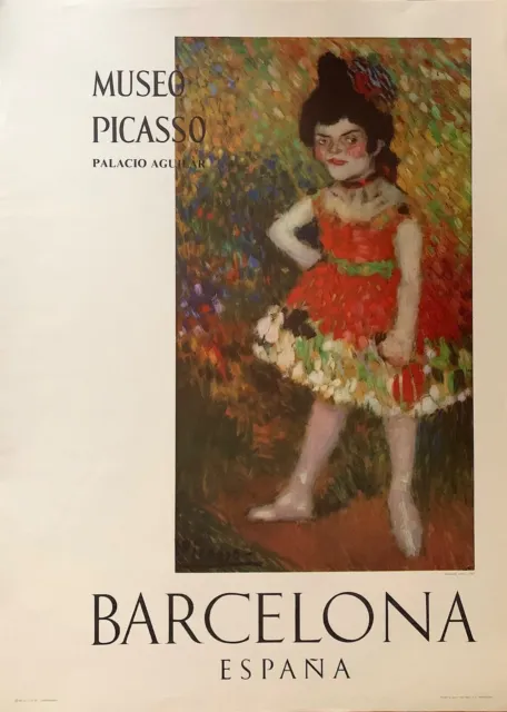 Picasso Pablo affiche originale offset 1966 danseuse naine 1903 Muséum Barcelona