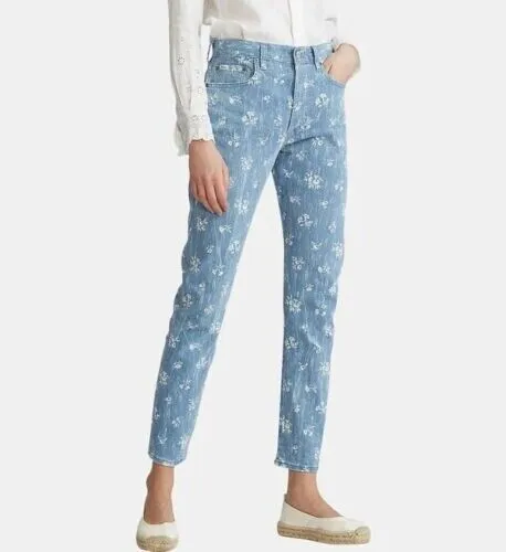 Polo Ralph Lauren Callen High Rise Slim Floral Jeans, Size - 26