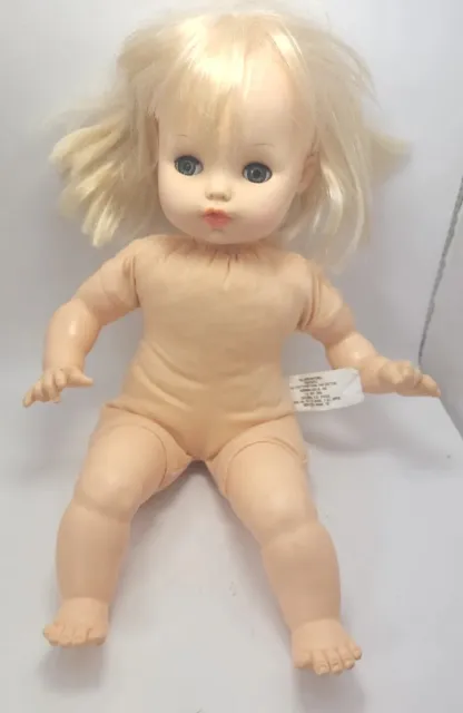 Vintage Horsman Doll Sleepy Eyes, Rooted Hair, Vinyl And Cloth 17"