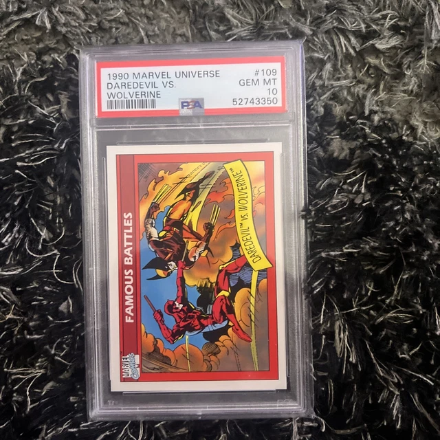 1990 Impel Marvel Universe #109 Daredevil VS. Wolverine PSA 10 GEM MINT