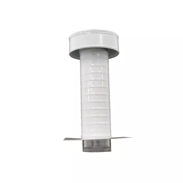 White Aluminum Keepa Vent 4 in Roof Jack Bathroom Ventilation Duckwork Tile Pipe
