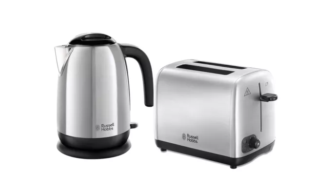 Russell Hobbs jarra de acero inoxidable 1,7 L y juego de 2 rebanadas tostadora