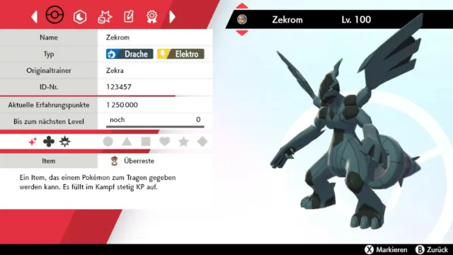 Pokémon Go Shiny Zekrom - Level 50 2 Charge Move 4400+ CP For PvP Master  League