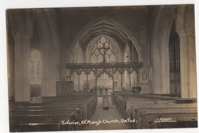 Interior, St. Marys Church Oxted RP Postcard, B096