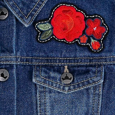 Girls' Disney Princess Belle Rose Denim Jacket 2