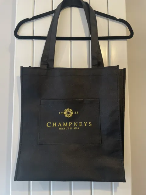 Champneys Health Spa Black Tote Bag Shopper with Long Handle