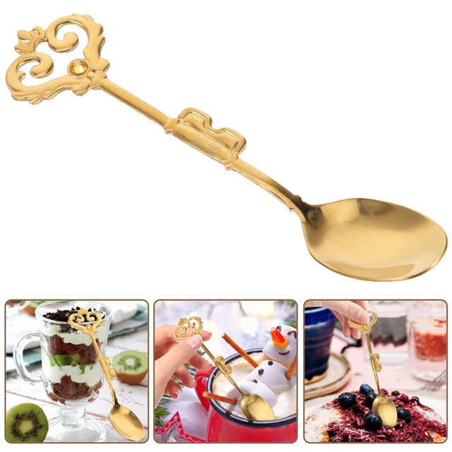Cuchara de helado cucharas de miel postre cuchara de café acero inoxidable niña