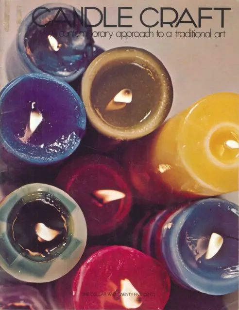 Folleto de artesanía de velas 1971 Fillbrandt básicos moldes cubo de hielo arena esculpido a mano