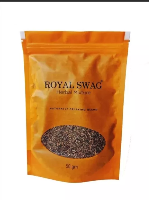 Mezcla de hierbas natural ROYAL SWAG 100% libre de nicotina 1 paquete 50 gm