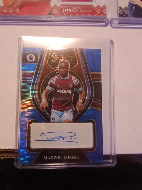 MAXWEL CORNET AUTO Blue Pulsar PRIZM 2022-23 Panini Select Premier League S-MCT