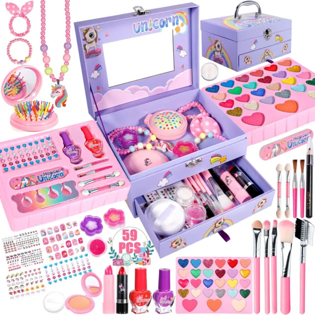 Flybay Maquillage Enfant Jouet Filles, Lavable Malette Maquillage