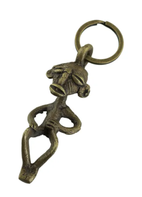 Porte Clés Africain Notable penseur figurine Bronze Art ethnique coutumier 8073