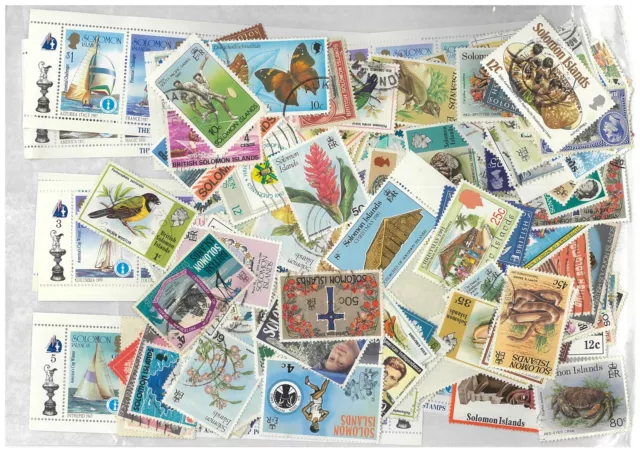 British Solomon Islands - 400 Different Stamps Mint & Used