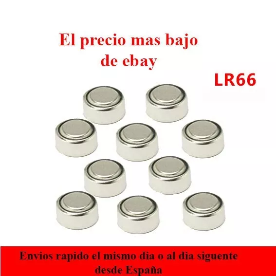 10 x PILAS BOTON AG4 SR626SW 377 LR66 SR66 177 376  Envio España