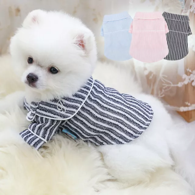 Puppy Dog Cat Pyjamas Clothes Sleepwear Warm Pet Pjs Pajamas Dressing Gown Shirt