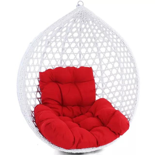 Coussin pour Fauteuil Suspendu Panier Avec Dos 2-teiliges Set Amusement Rouge