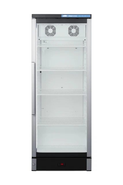Summit SCR1154 24"W 9.9 Cu. Ft. Right Door Swing Reach-In - Glass Door / White